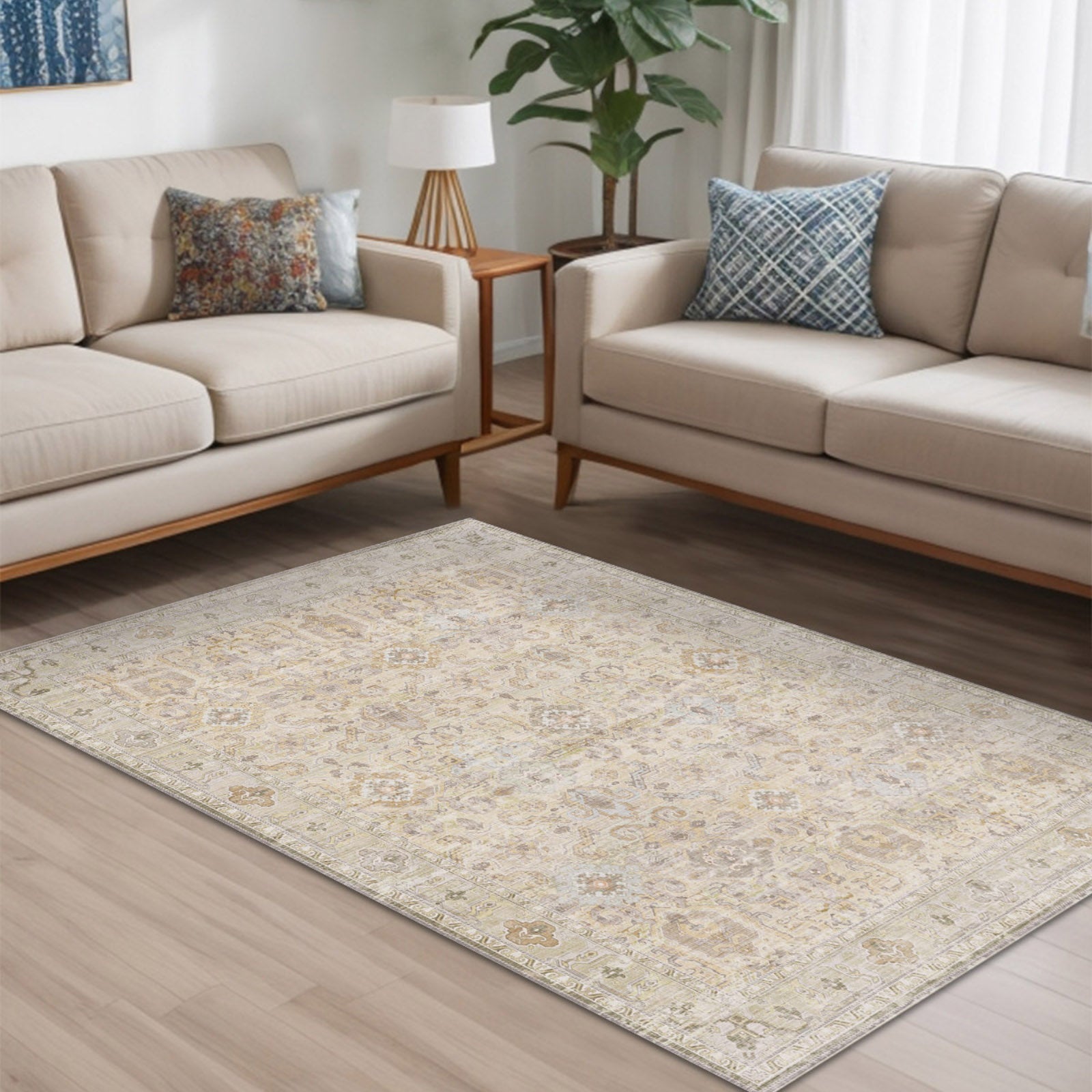 RYELLA Bedruckter Teppich Chenille-Druck Maschinell Hergestellt